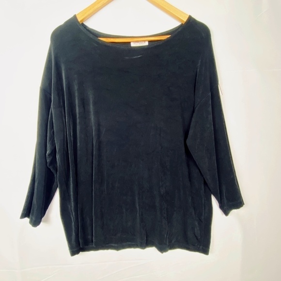Chico's Travelers Women Long Sleeve Slinky tunic Sz 2 = L/ 12 Crew neck Stretch - Picture 1 of 6
